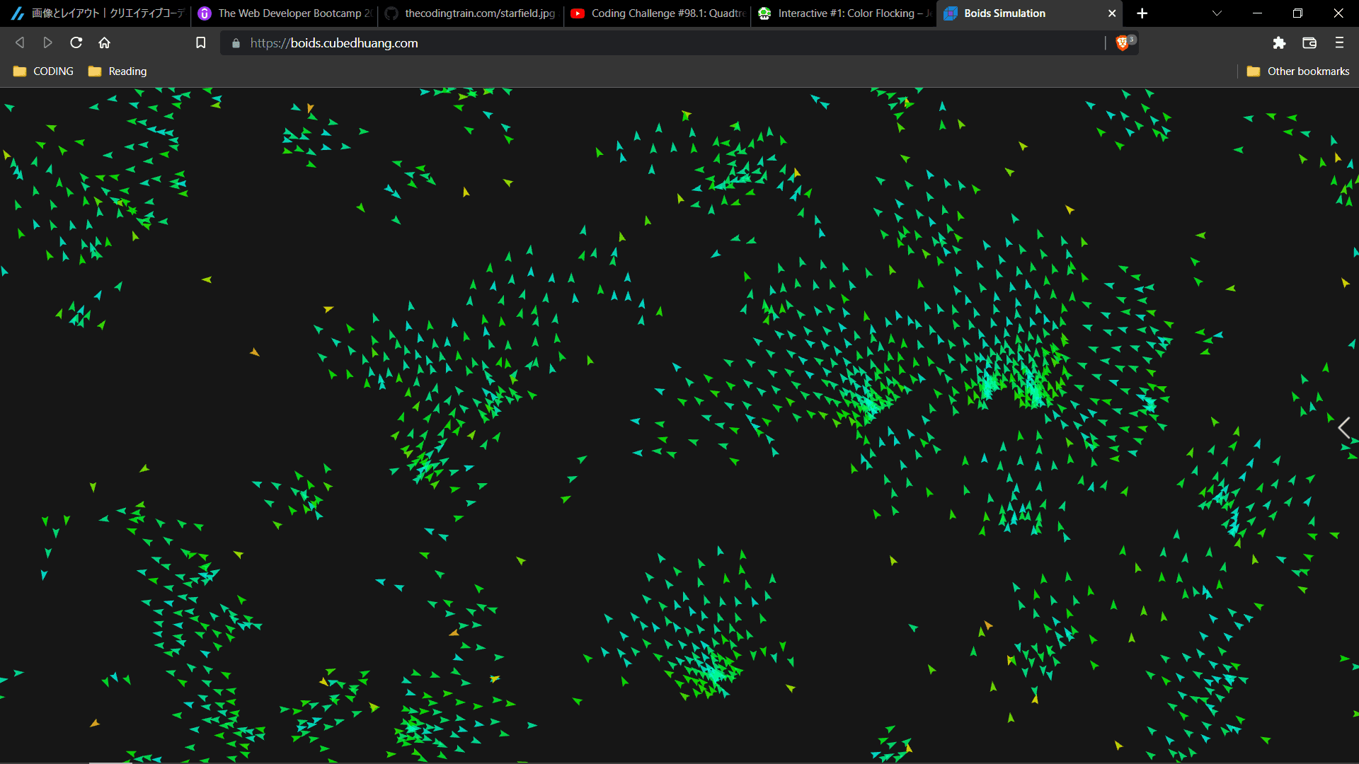 Customizable, optimized boids simulation